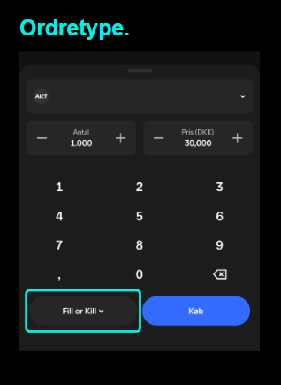Ordretype - Fill and Kill og Fill or Kill