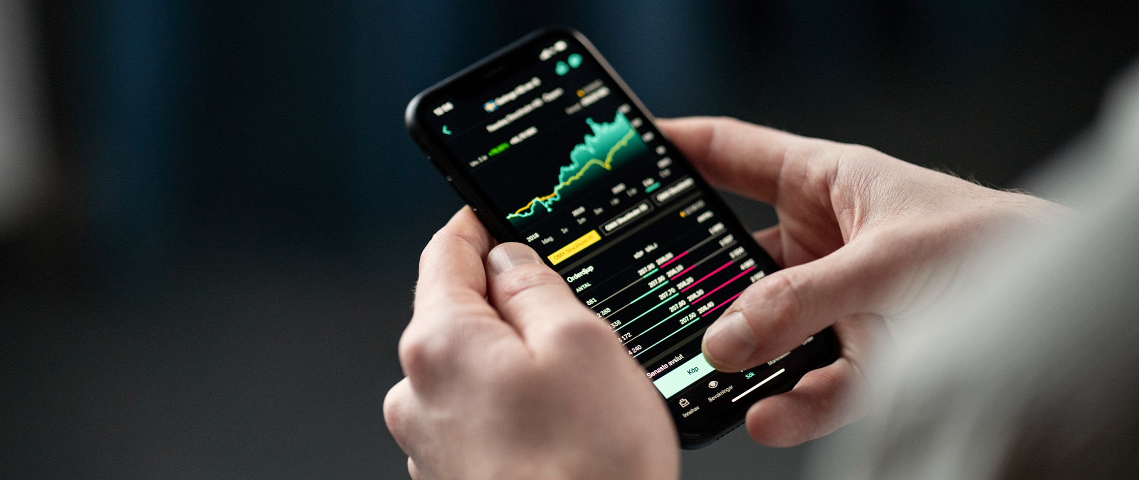 Nordnets app in device