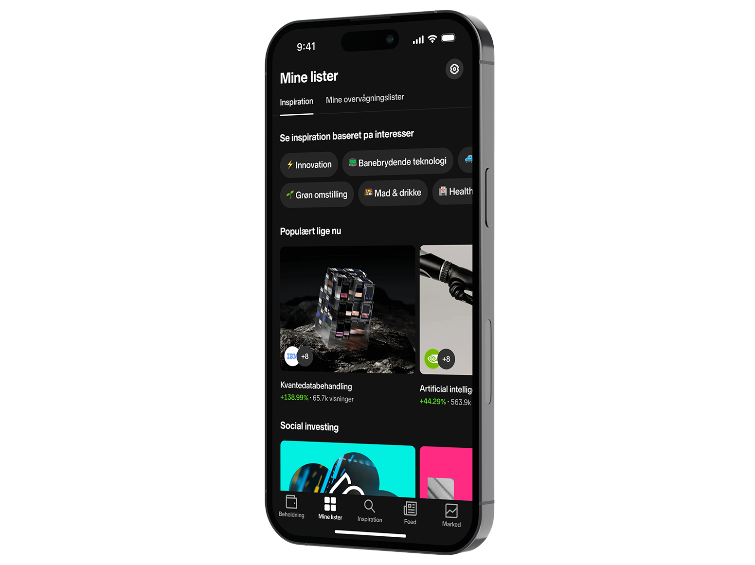 Inspirationslister app
