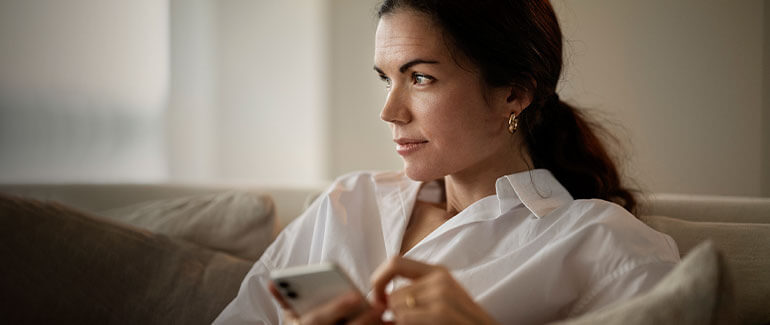 Woman with phone