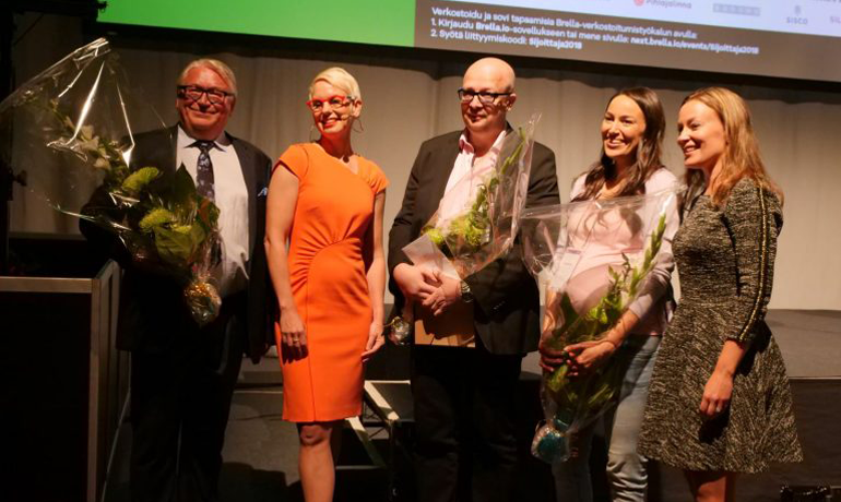Vuoden Sijoittaja 2019 -kilpailun voittaja ja top 3: Aki Pyysing, Jasmin Hamid ja Kyösti Kakkonen