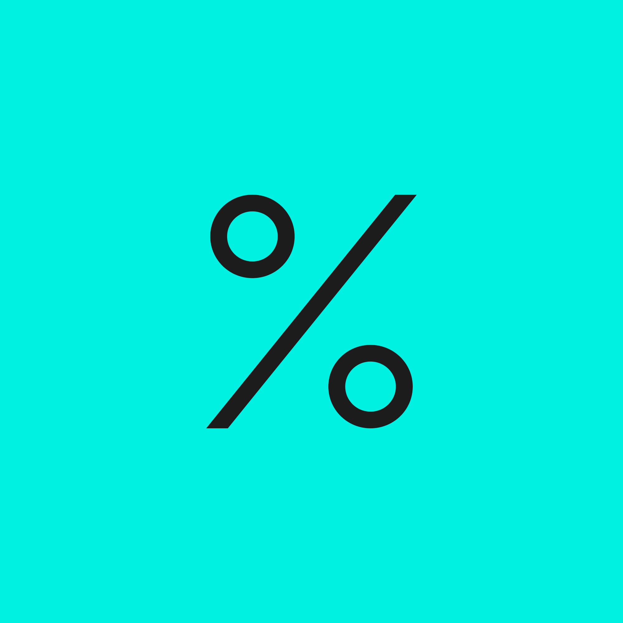 PercentageIconWithTealBackgroundImage