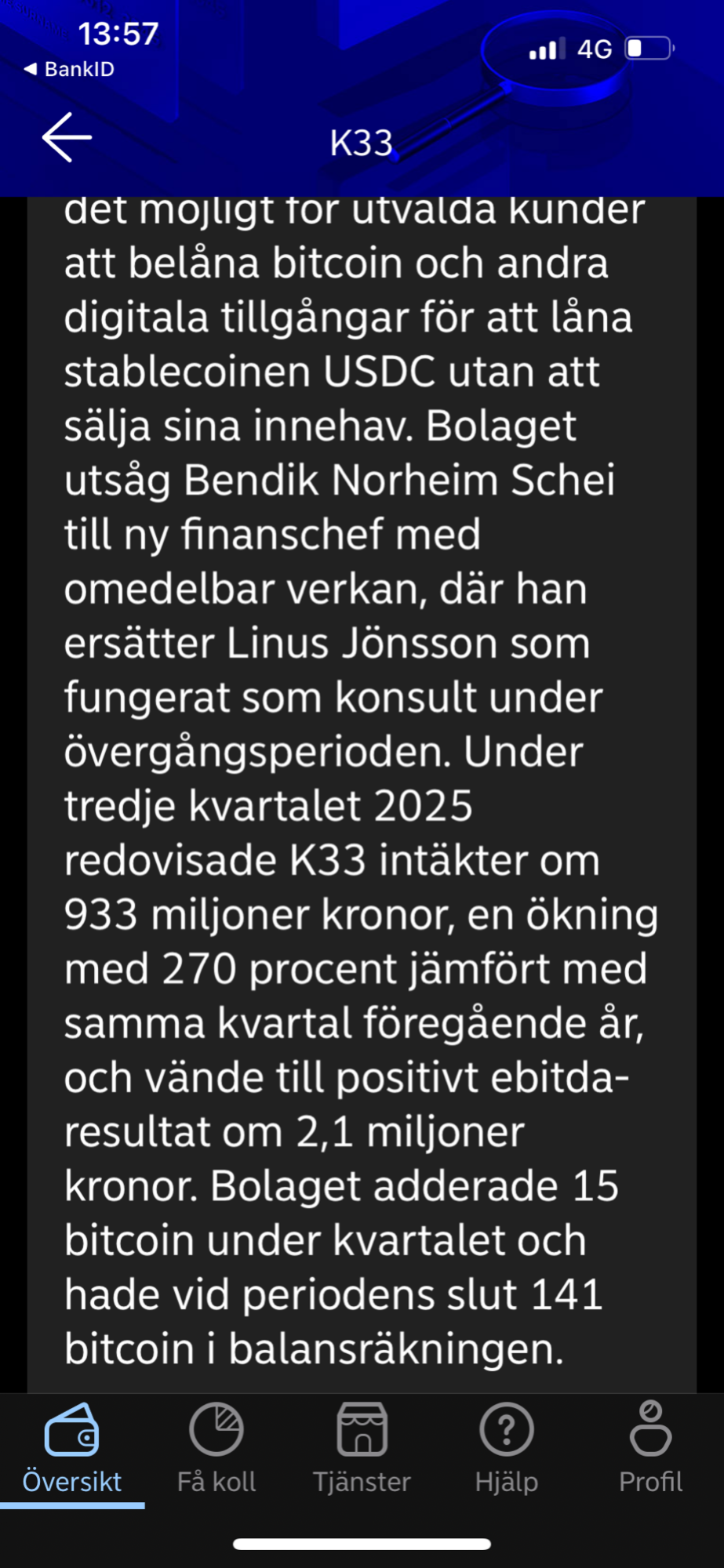 K33 (K33) aktie | Nordnet